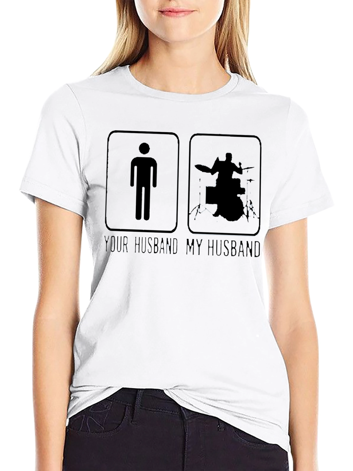 Your Husband My Husband Drummer Graphic T-Shirt