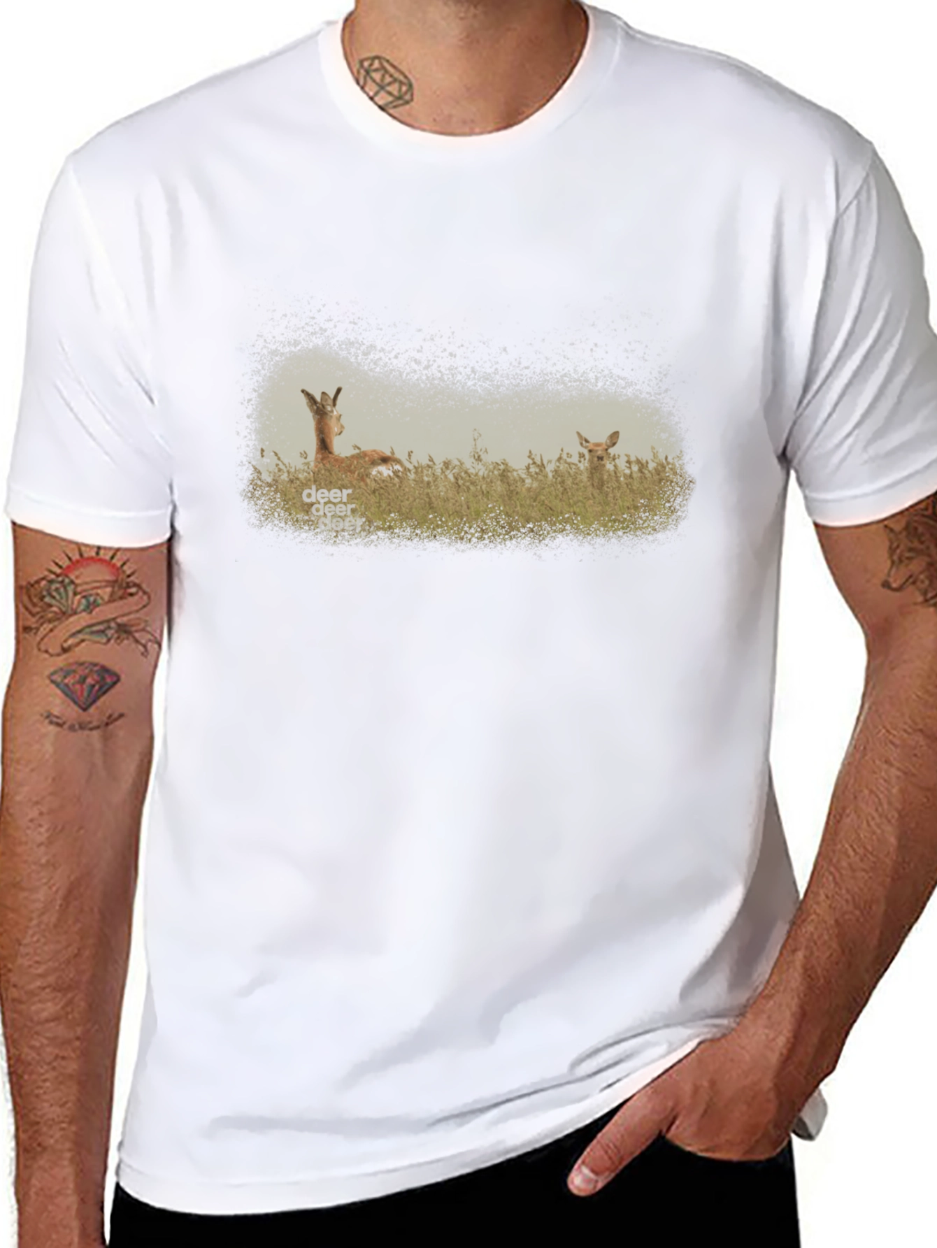 Deer Graphic T-Shirt - Wildlife Tee
