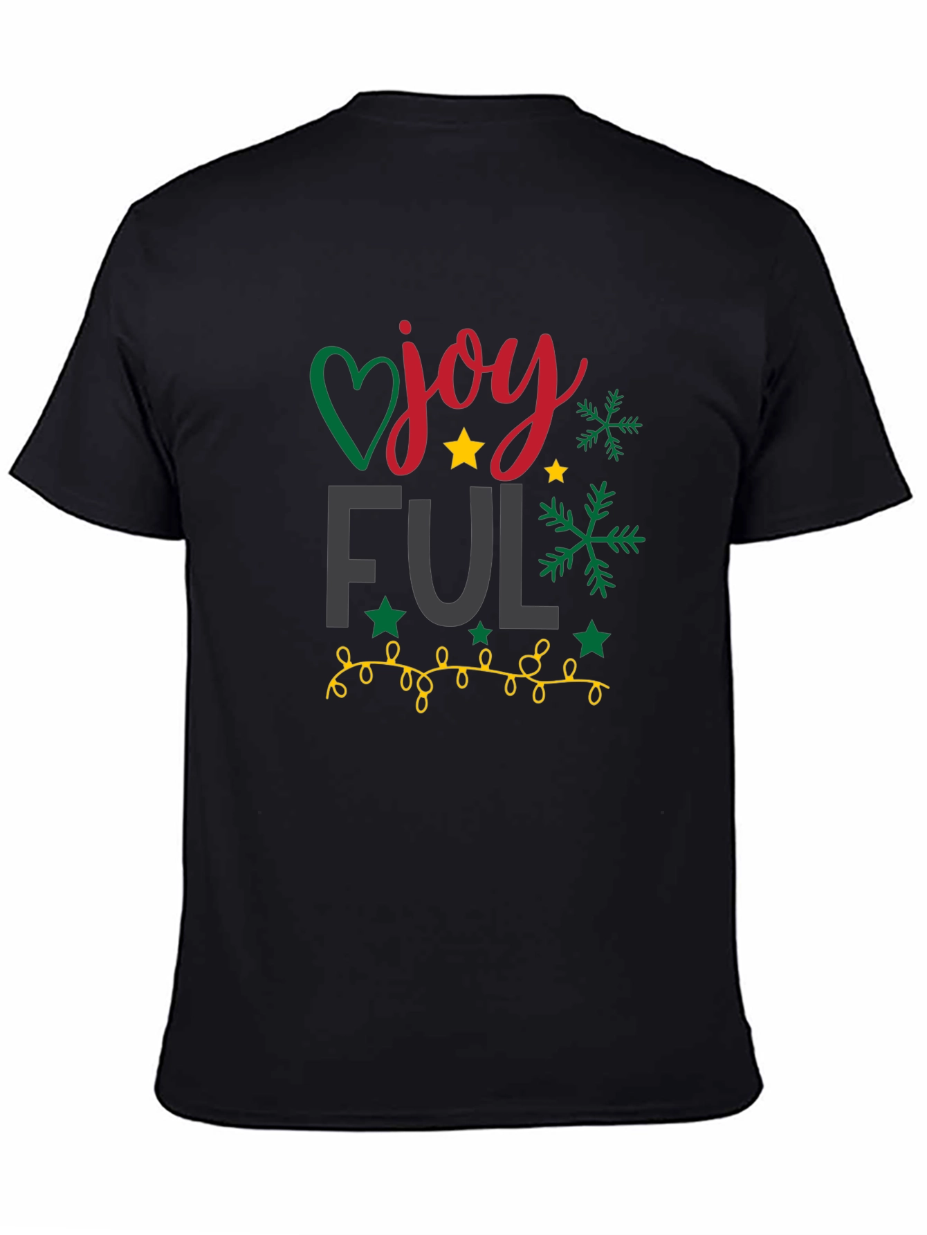 Joyful Holiday Graphic Tee - Black