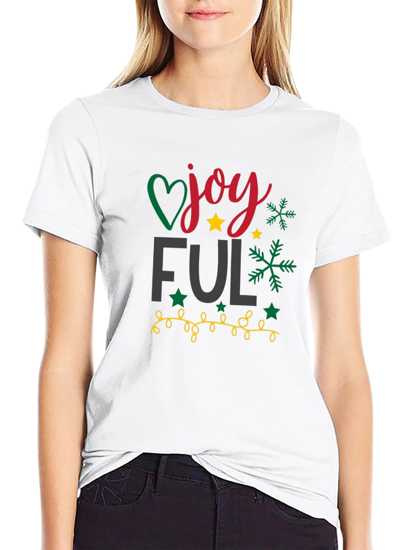 Joyful Holiday Graphic Tee - Black