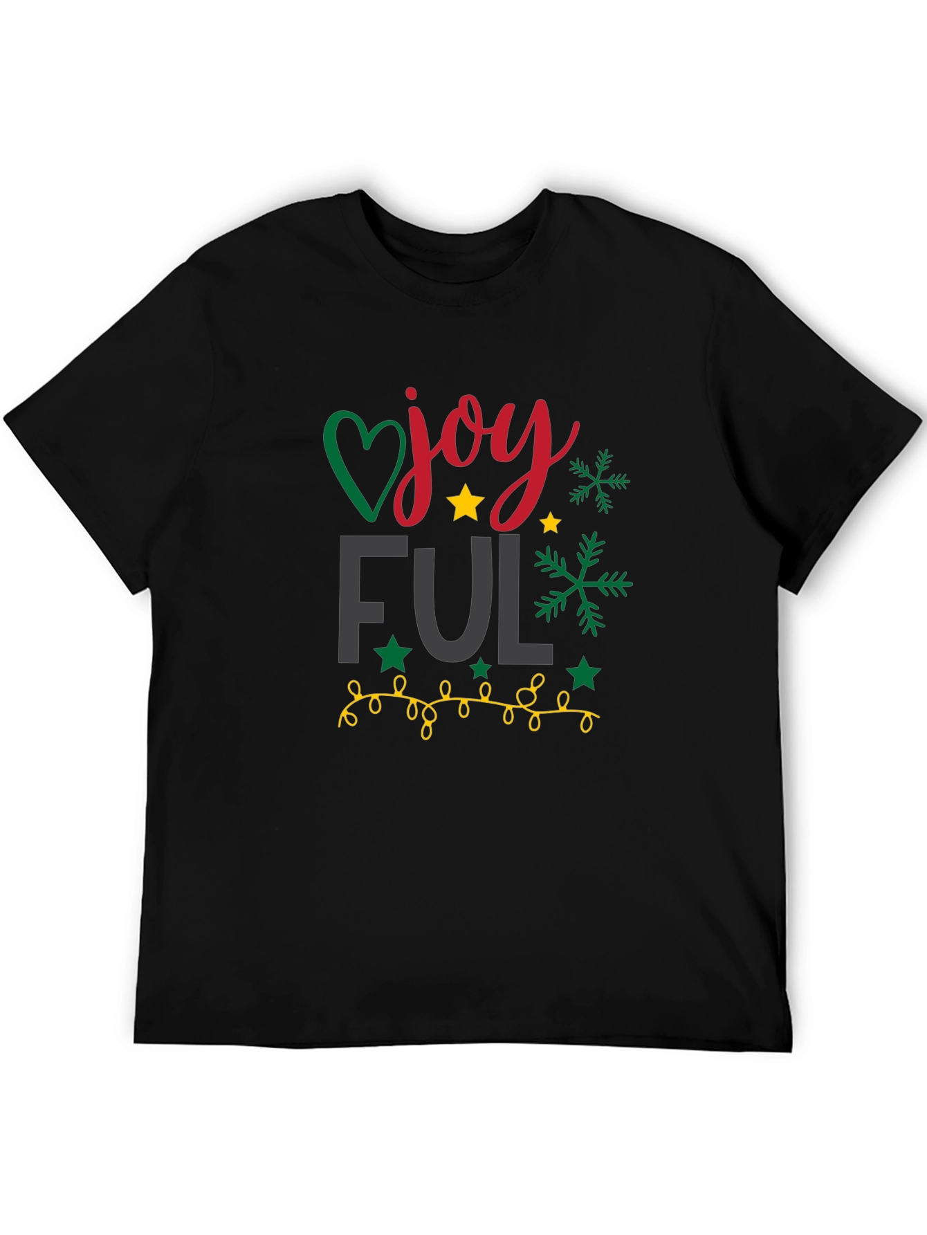 Joyful Holiday Graphic Tee - Black
