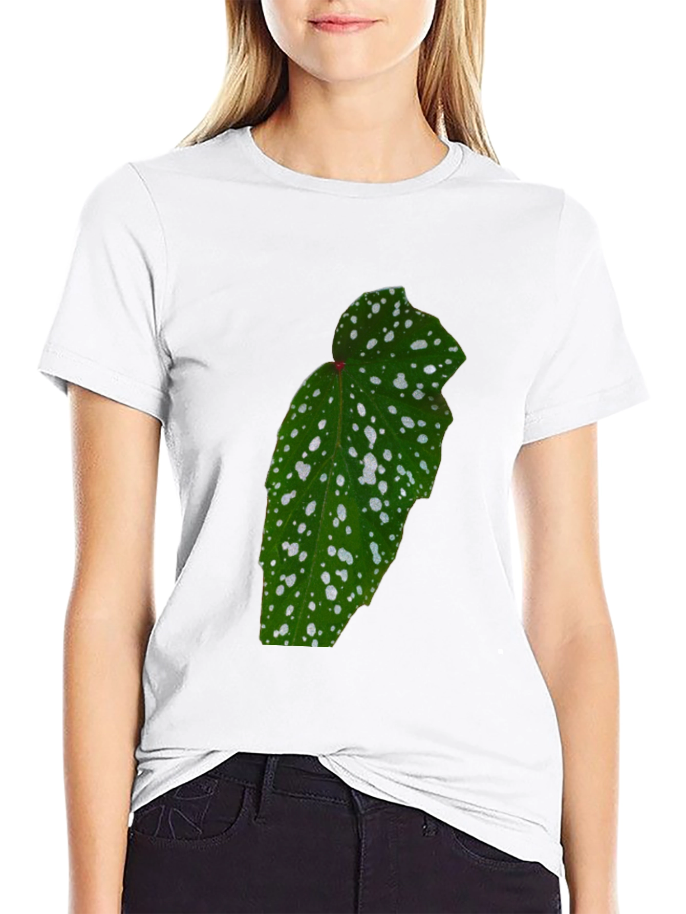 Botanical Begonia Black T-Shirt