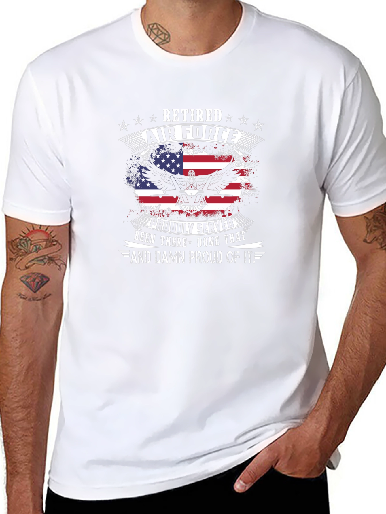 Retired Air Force Proudly Served T-Shirt