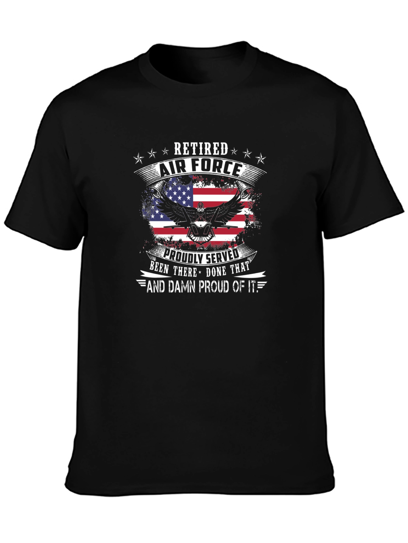 Retired Air Force Proudly Served T-Shirt