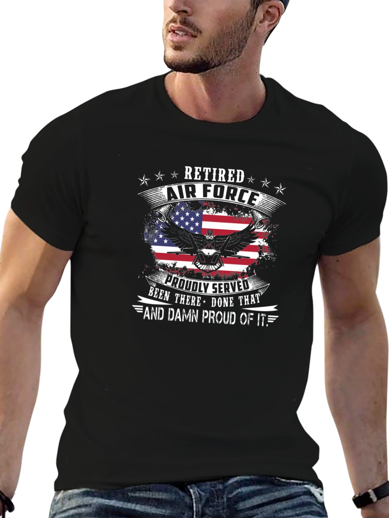 Retired Air Force Proudly Served T-Shirt
