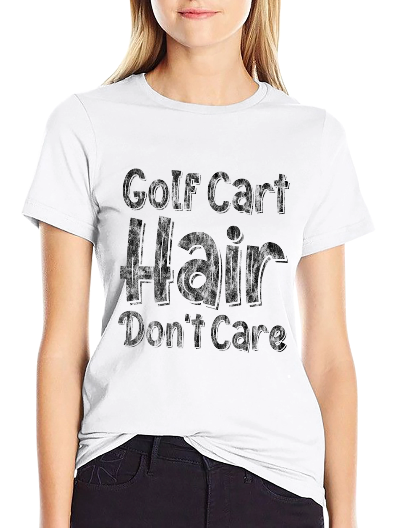 Golf Cart Hair Dont Care Graphic Tee