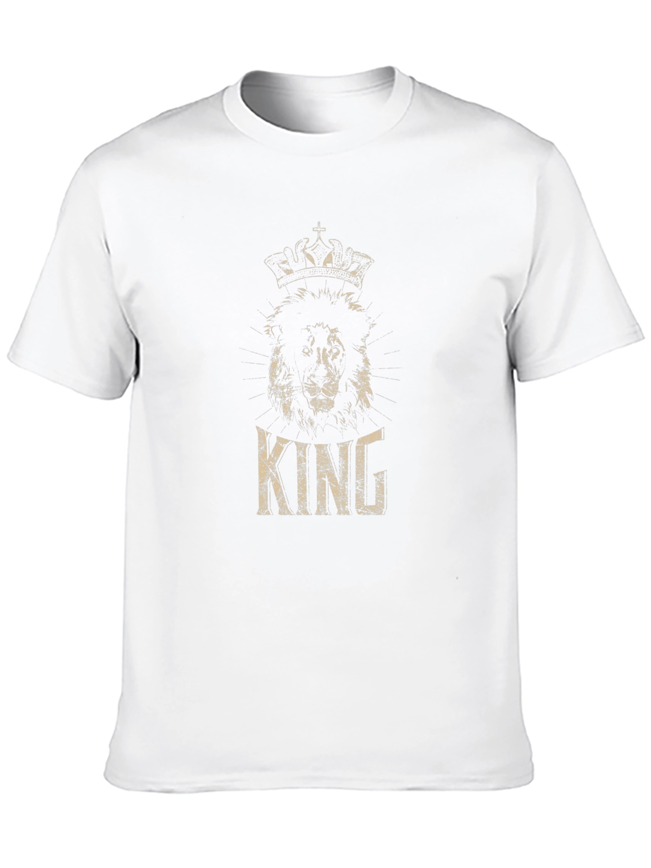 King Lion Crown Black T-Shirt