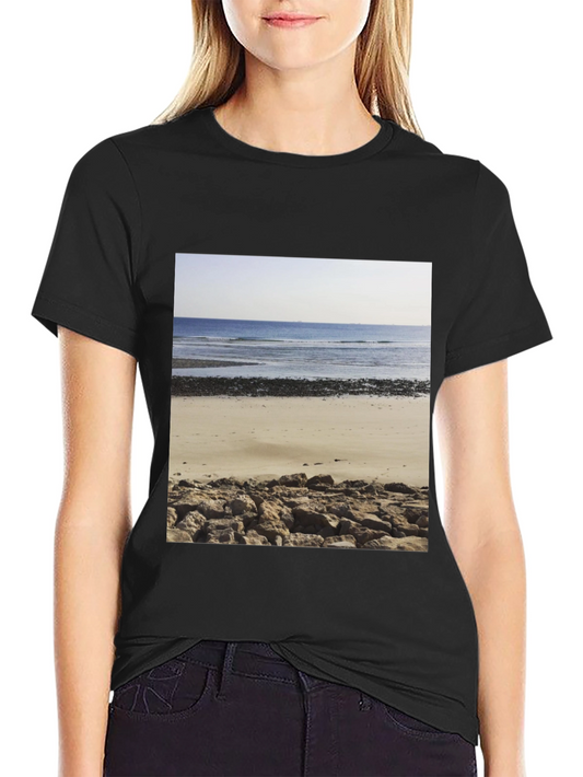 Beach Scene Graphic Tee - Mens Black T-Shirt