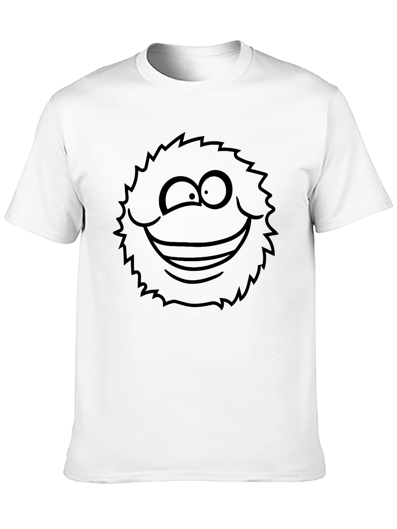 Winking Smiley Face Graphic Tee - Soft Black T-Shirt
