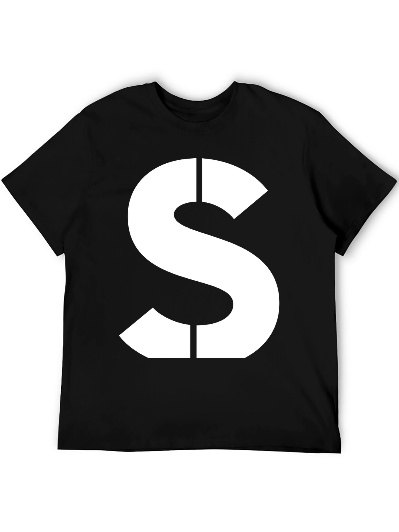 Bold S Graphic Tee - Classic Black Cotton