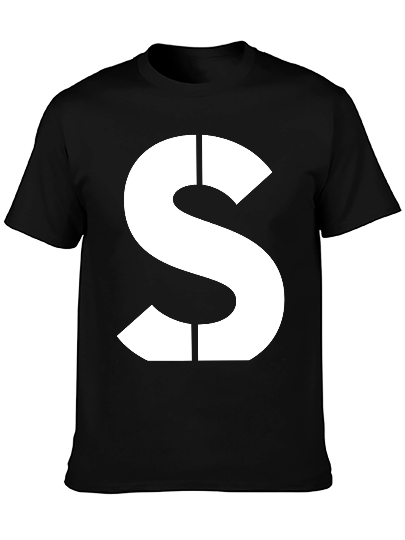 Bold S Graphic Tee - Classic Black Cotton
