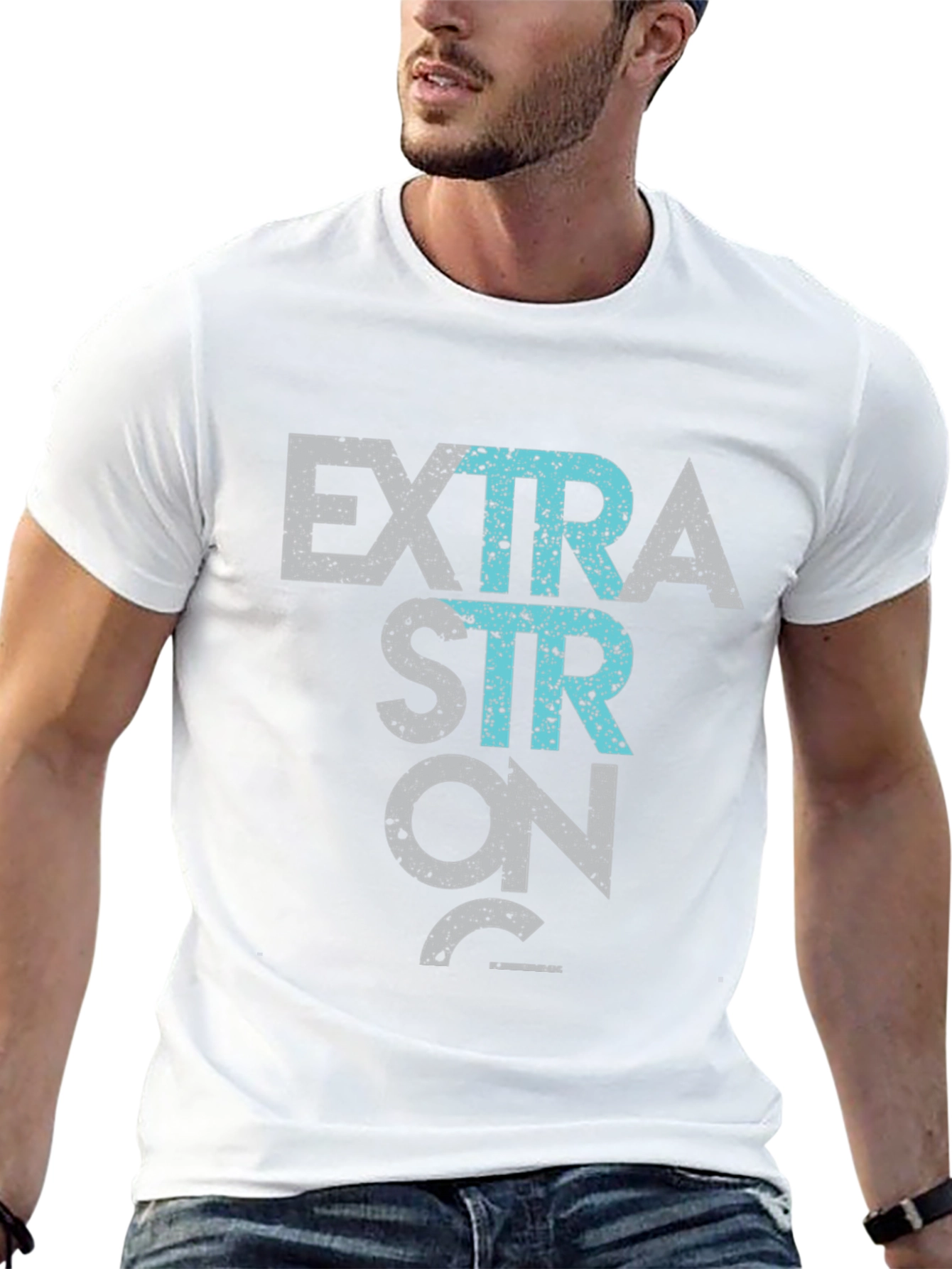 Extra Strong 28 T-Shirt - Graphic Print