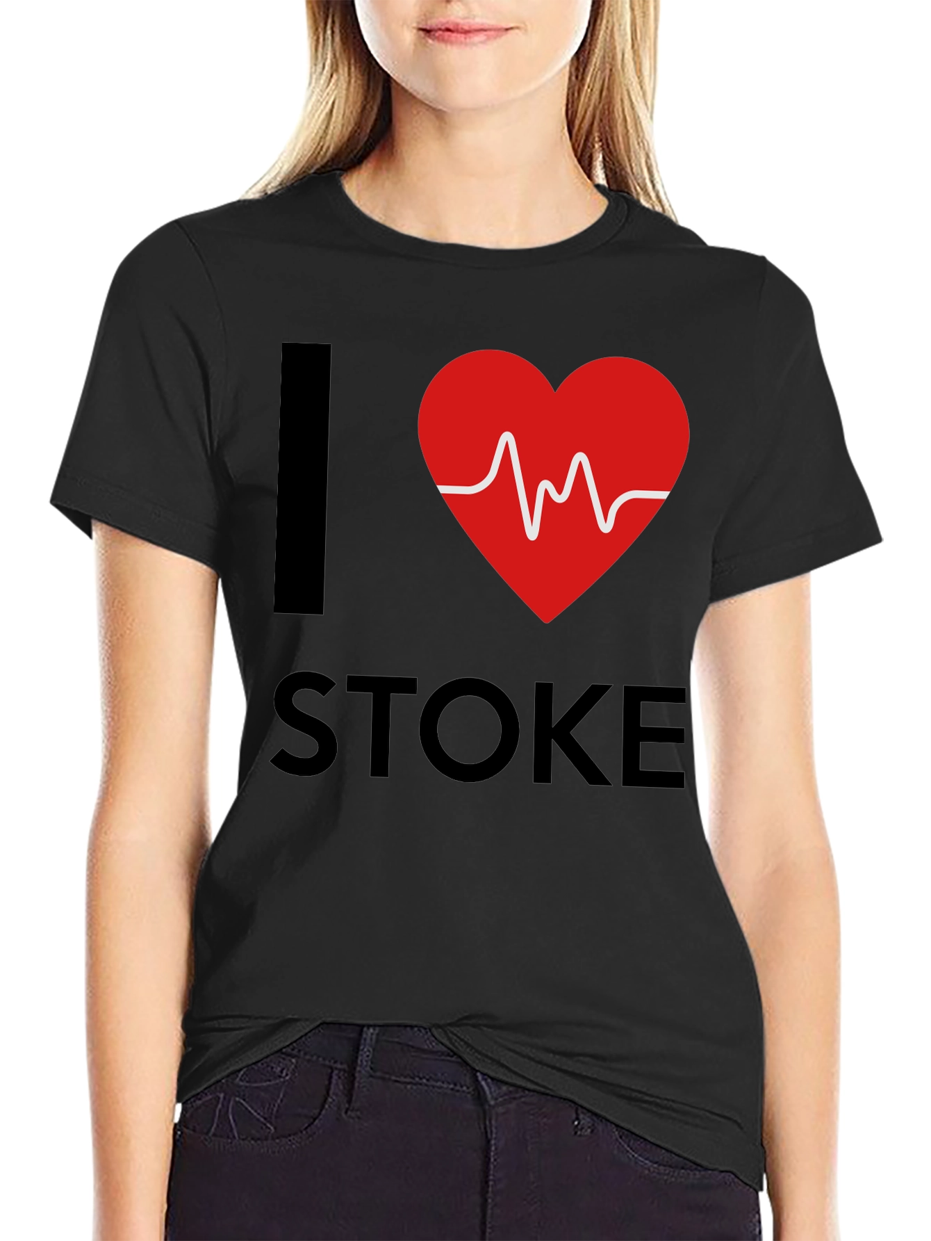 I Heart Stoke Crew Neck T-Shirt
