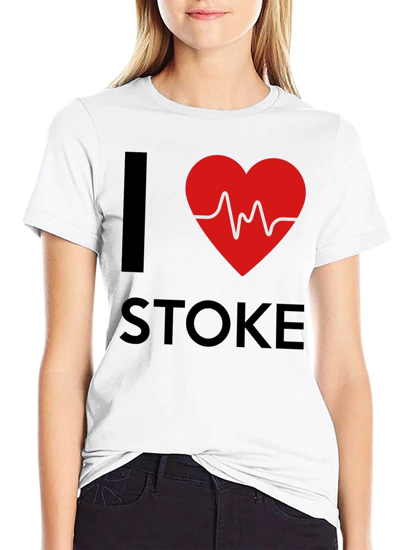 I Heart Stoke Crew Neck T-Shirt