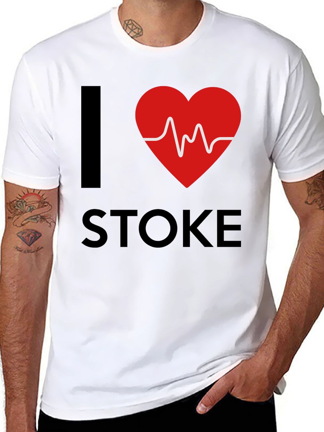 I Heart Stoke Crew Neck T-Shirt