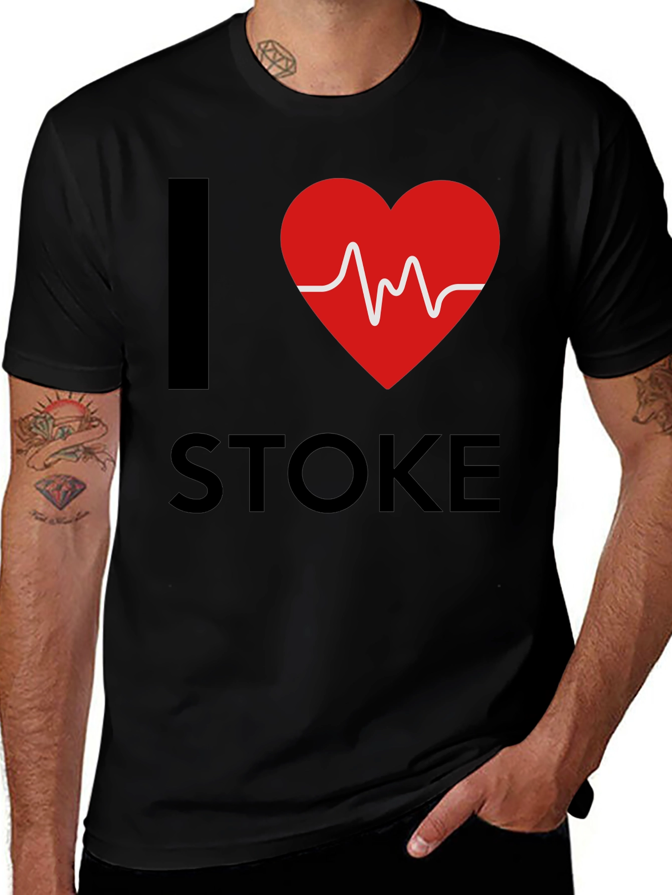 I Heart Stoke Crew Neck T-Shirt