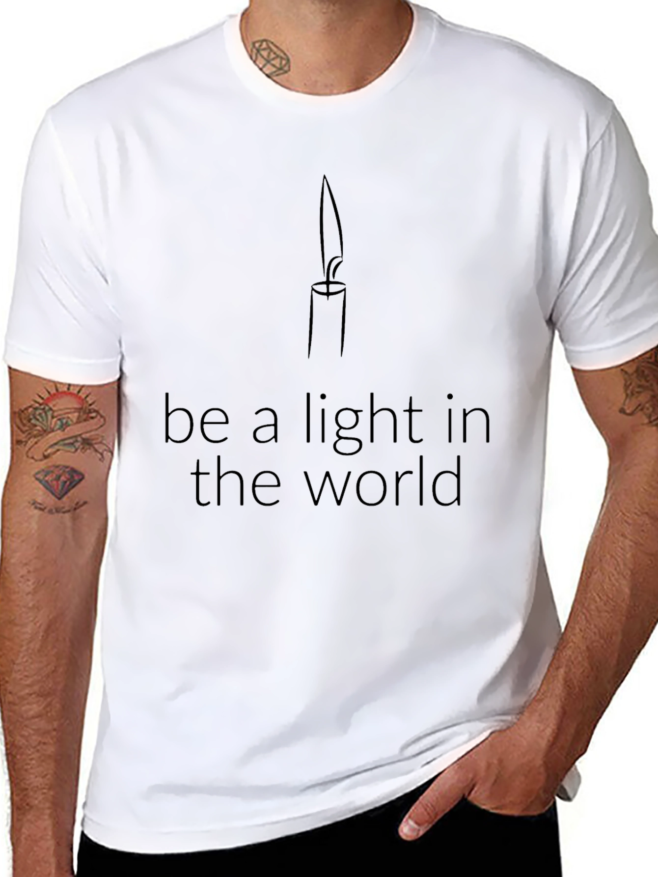 Be a Light Tee - Motivational Graphic T-Shirt