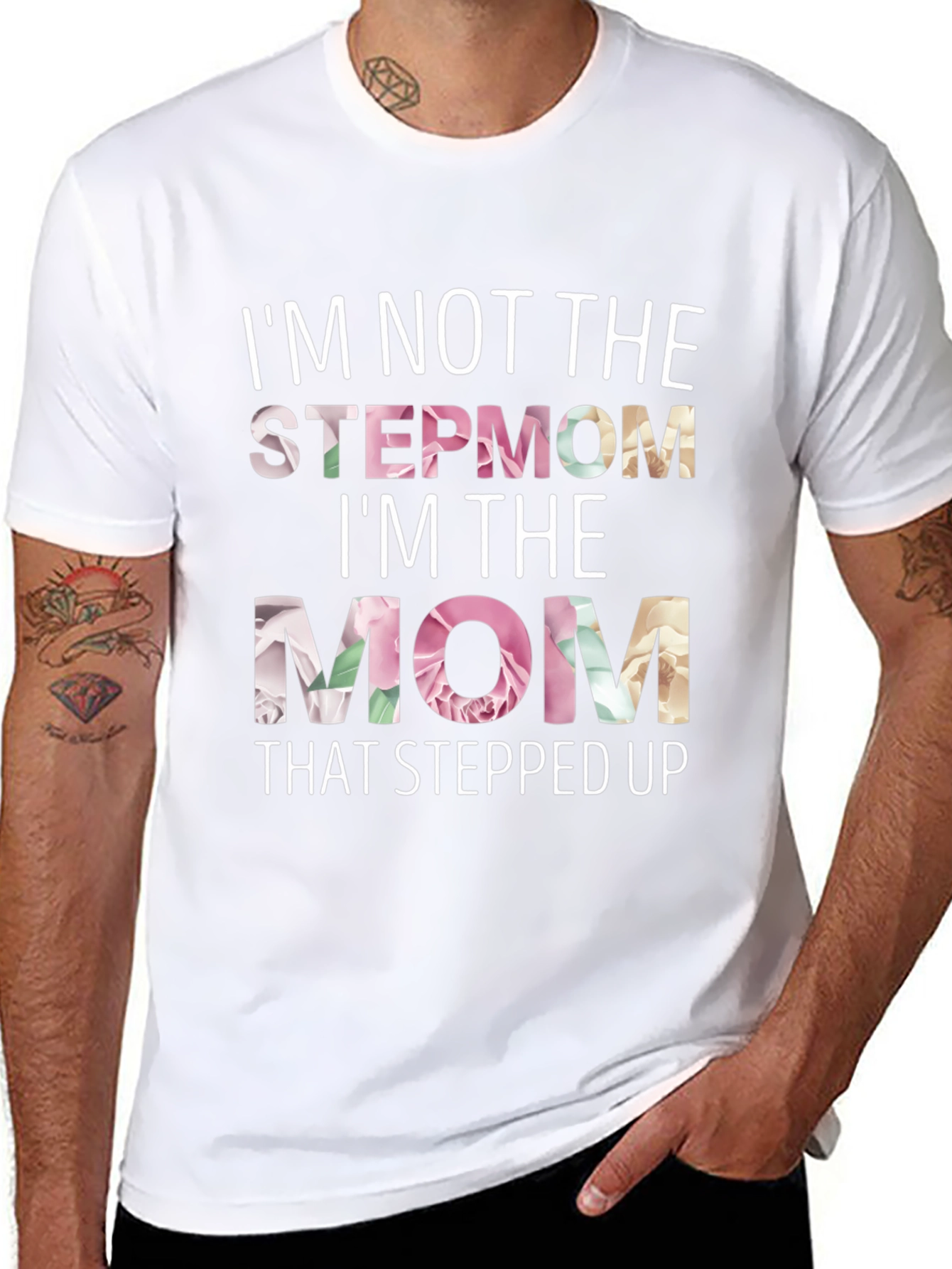 Stepmom Stepped Up Floral Graphic T-Shirt