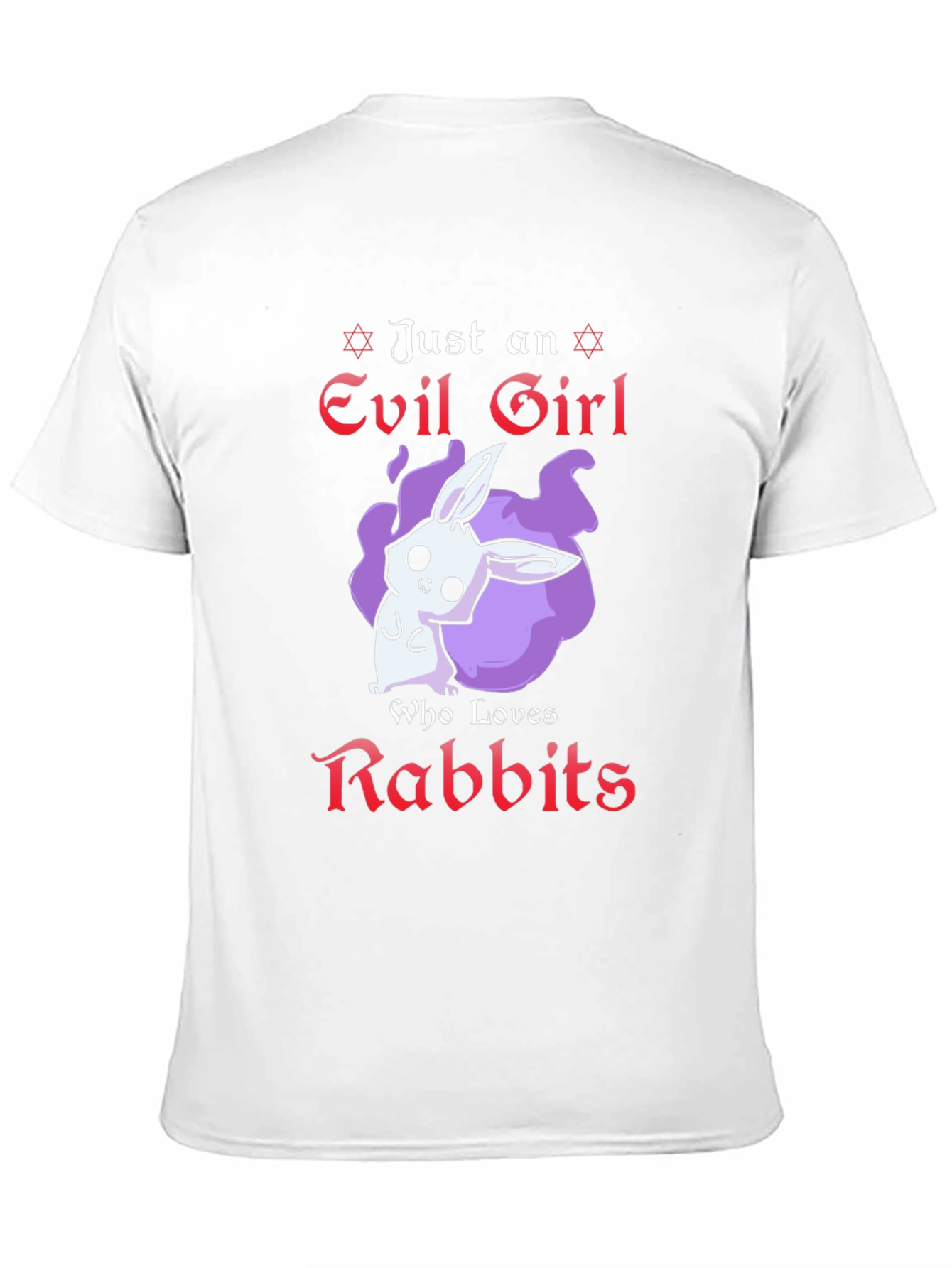 Evil Girl Loves Rabbits T-Shirt - Black
