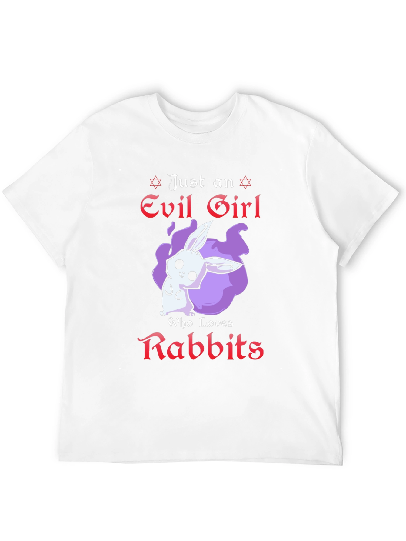 Evil Girl Loves Rabbits T-Shirt - Black