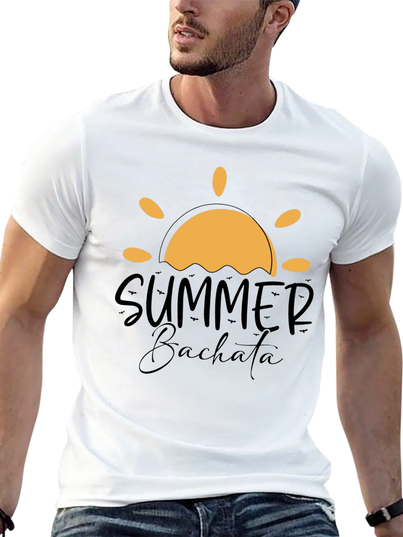 Summer Bachata Graphic Tee - Stylish Black T-Shirt