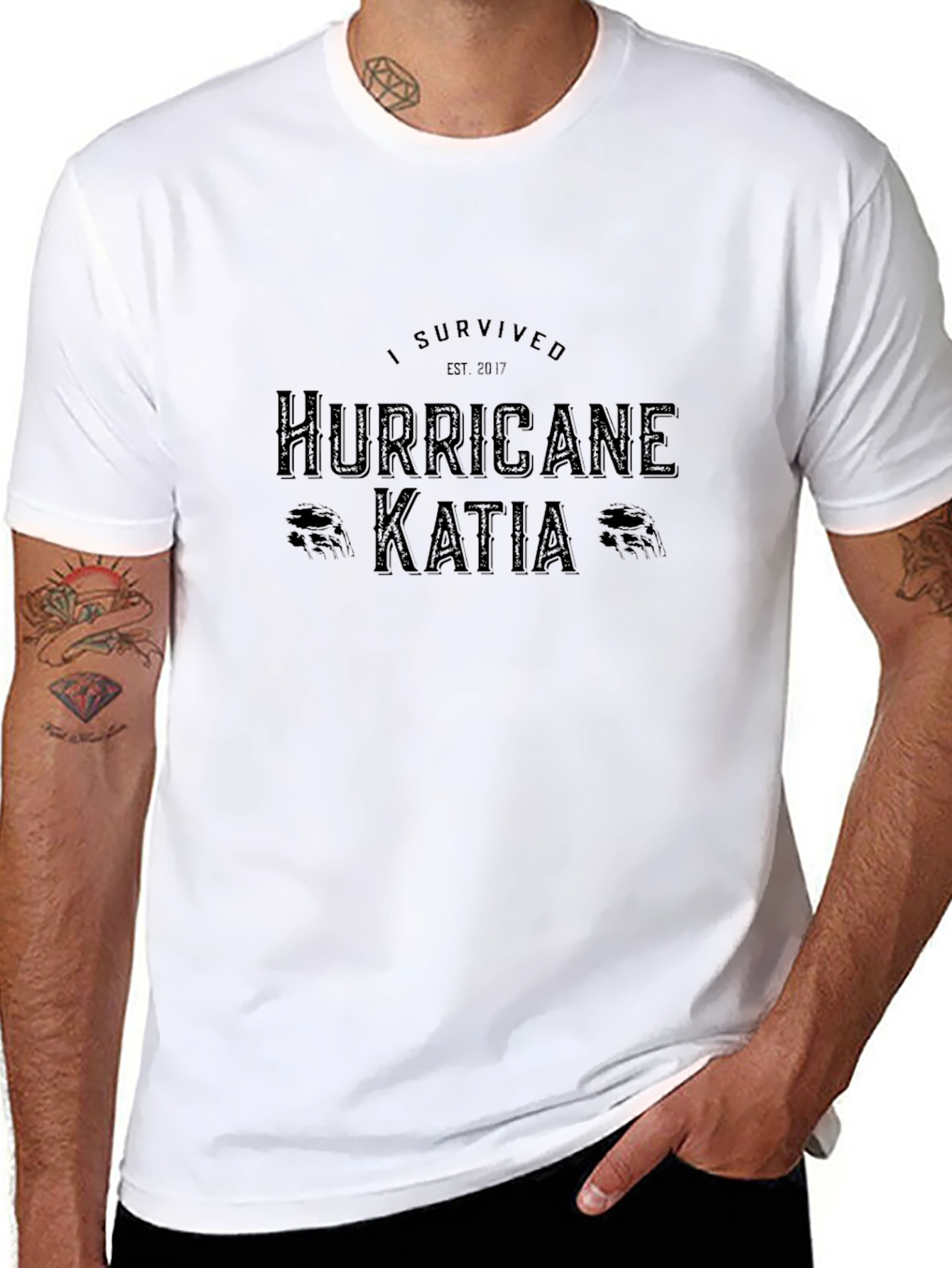 Hurricane Katia Survivor Tee - Est. 2017 Black