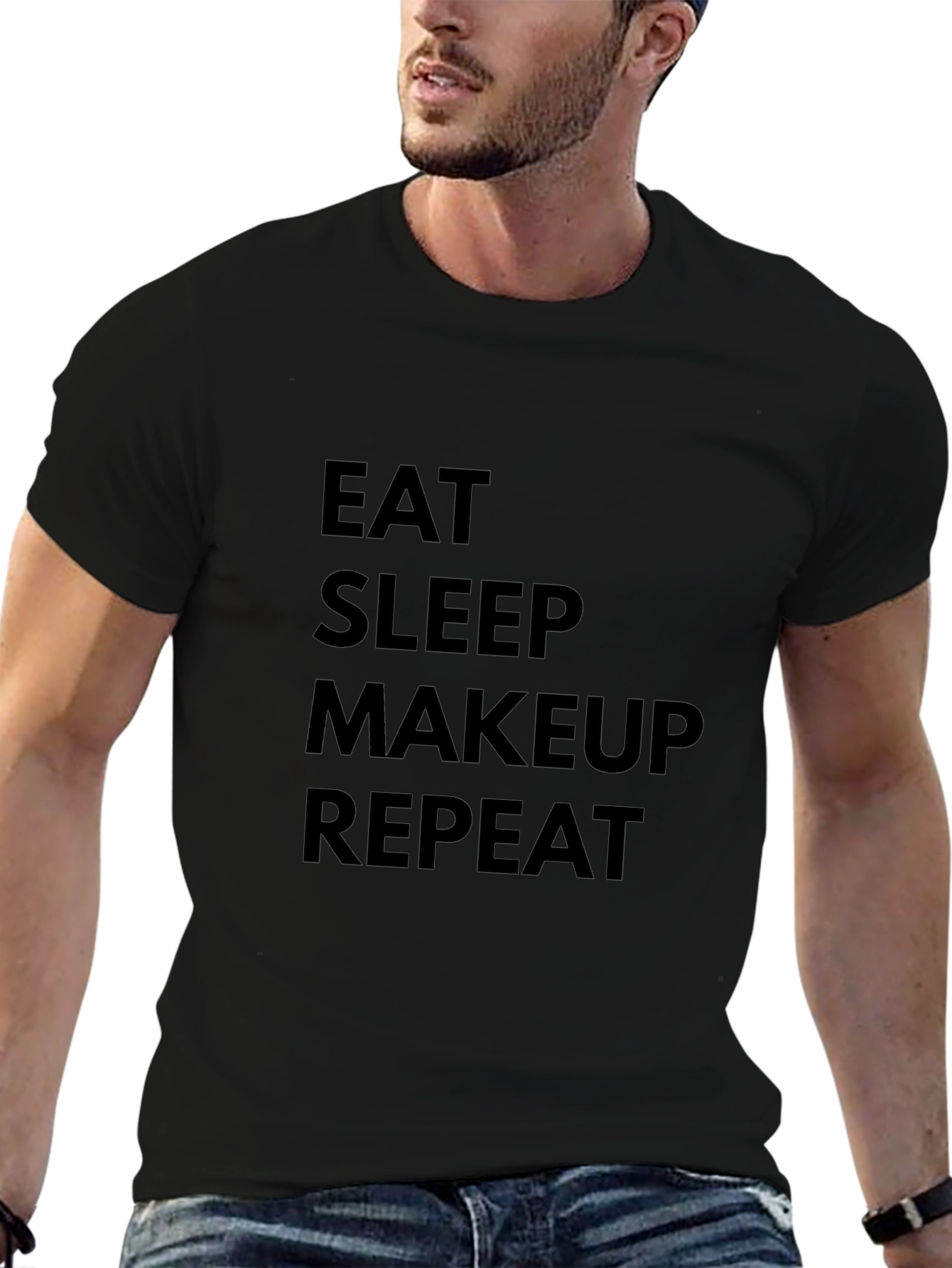 Eat Sleep Makeup Repeat Black T-Shirt
