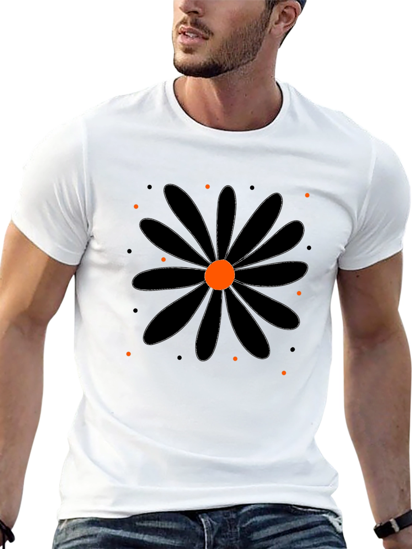 Black Daisy Graphic Tee