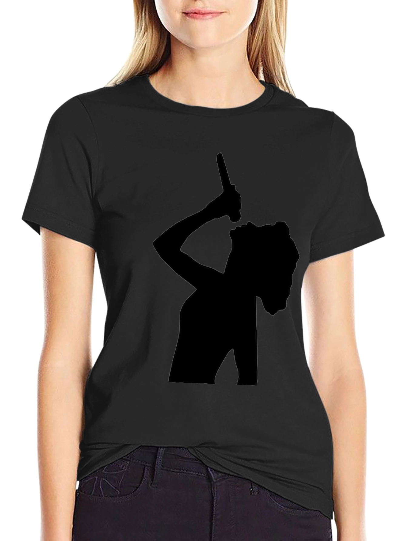 Silhouette Singer Black T-Shirt