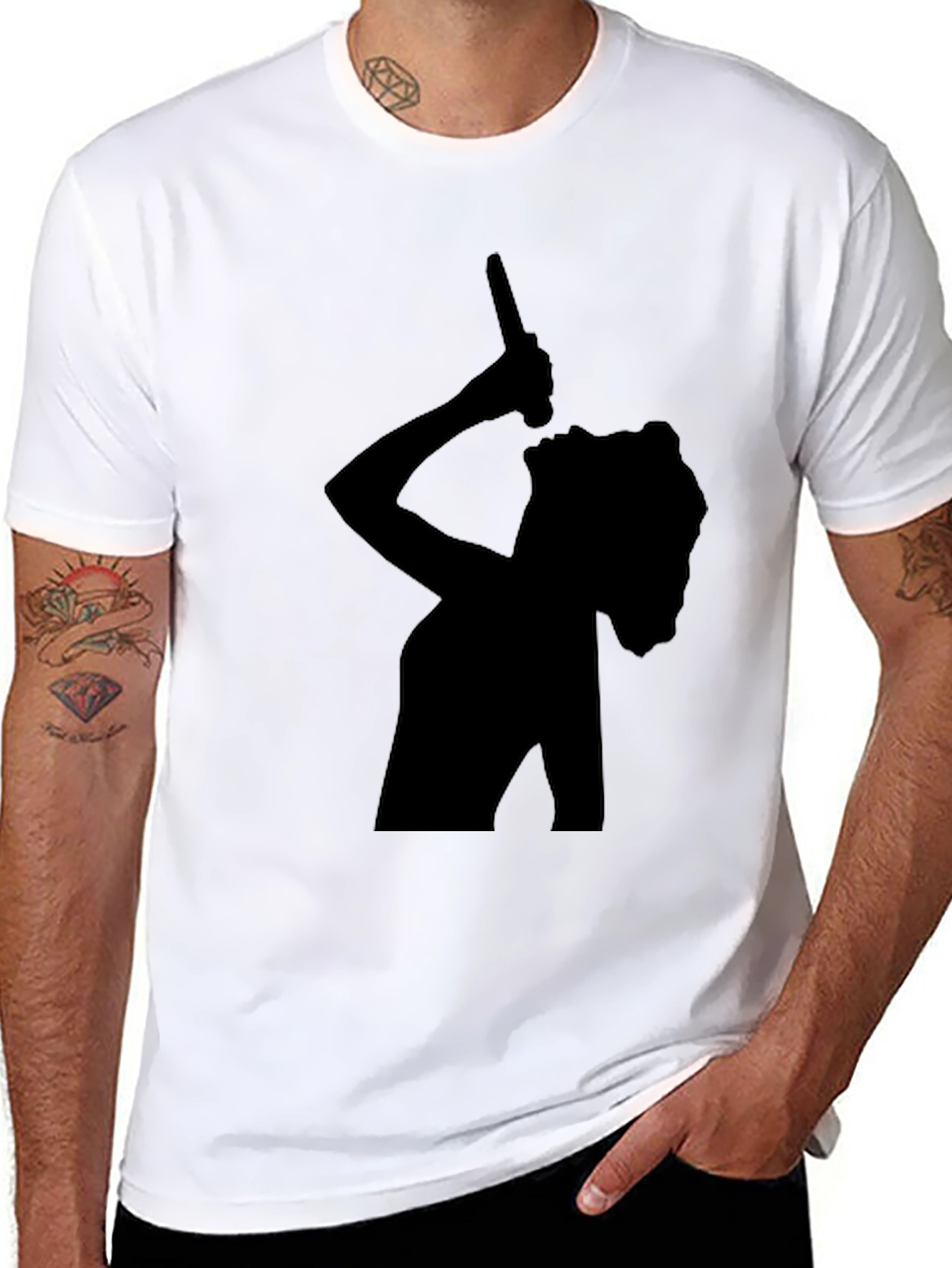 Silhouette Singer Black T-Shirt