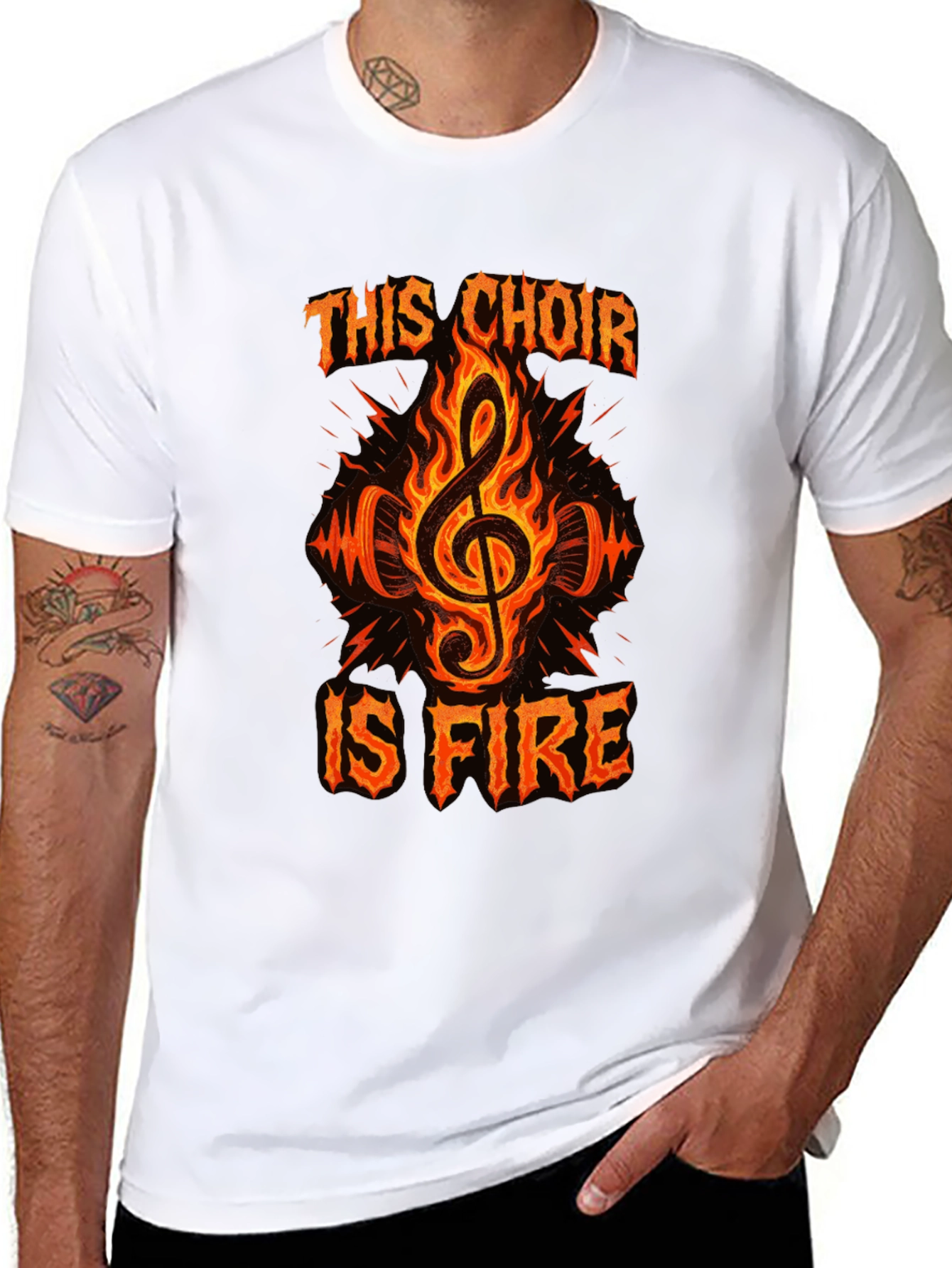 Fiery Choir T-Shirt - Music Lover Tee