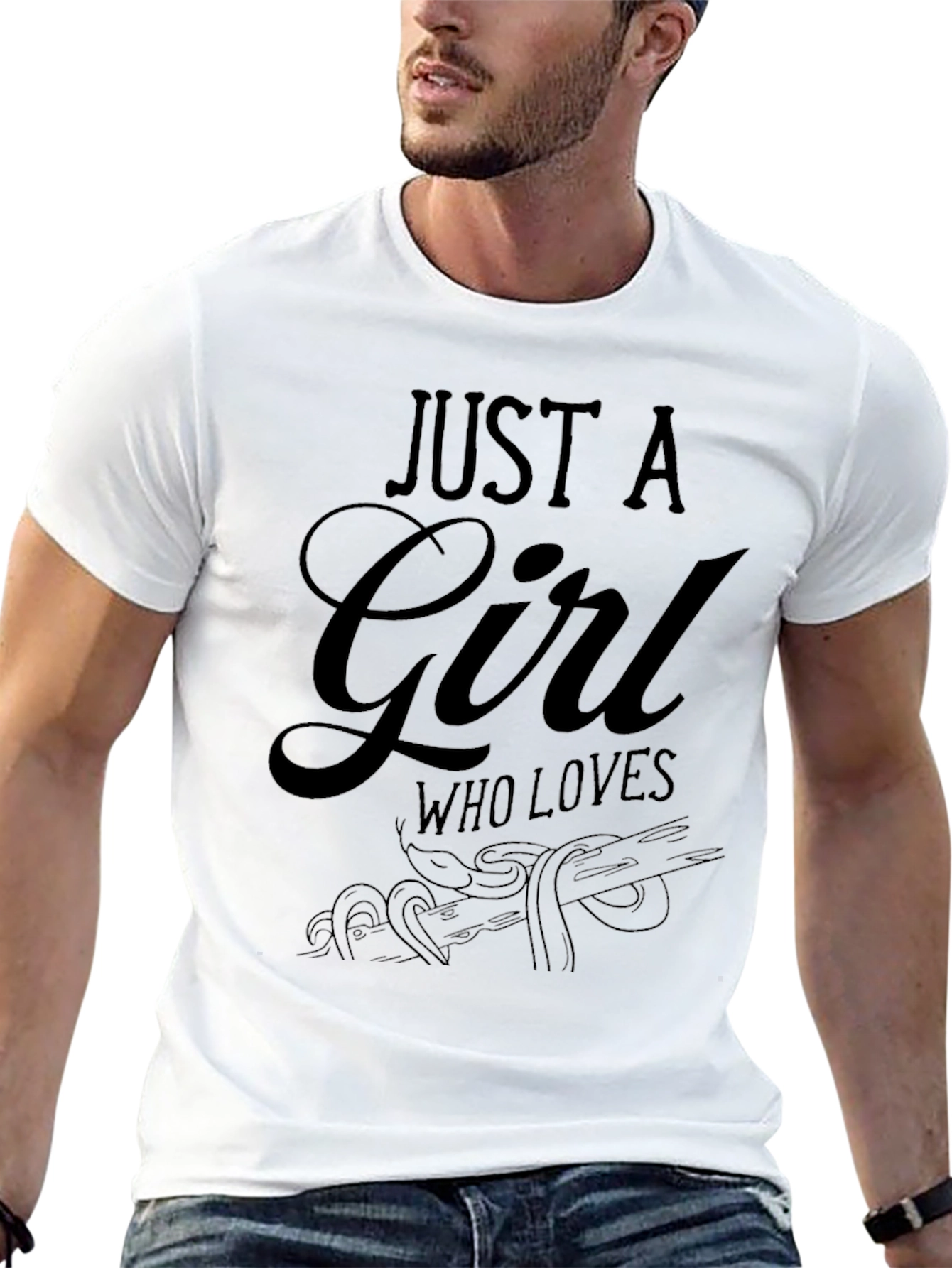 Just a Girl Who Loves Snakes Black T-Shirt