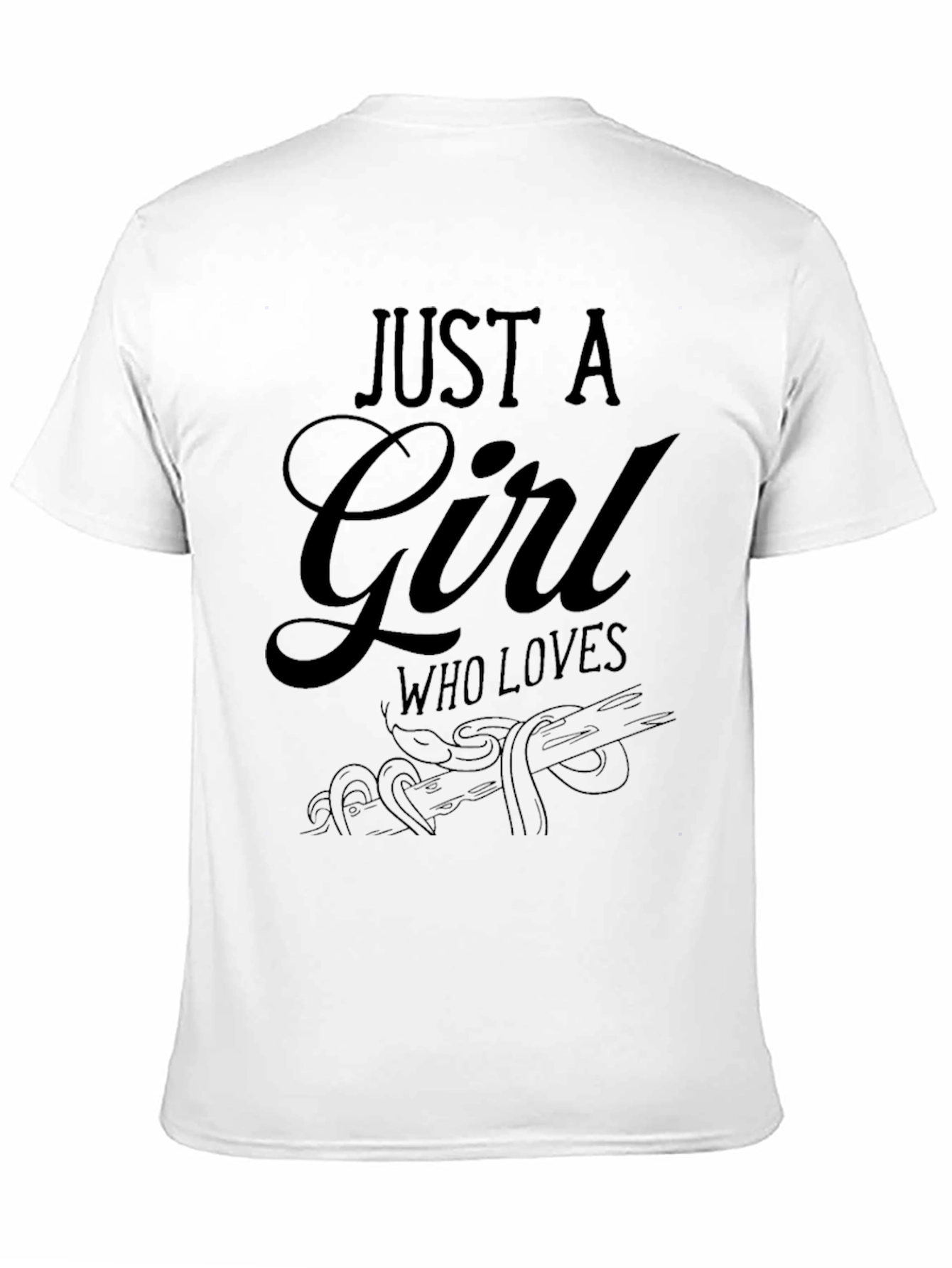 Just a Girl Who Loves Snakes Black T-Shirt