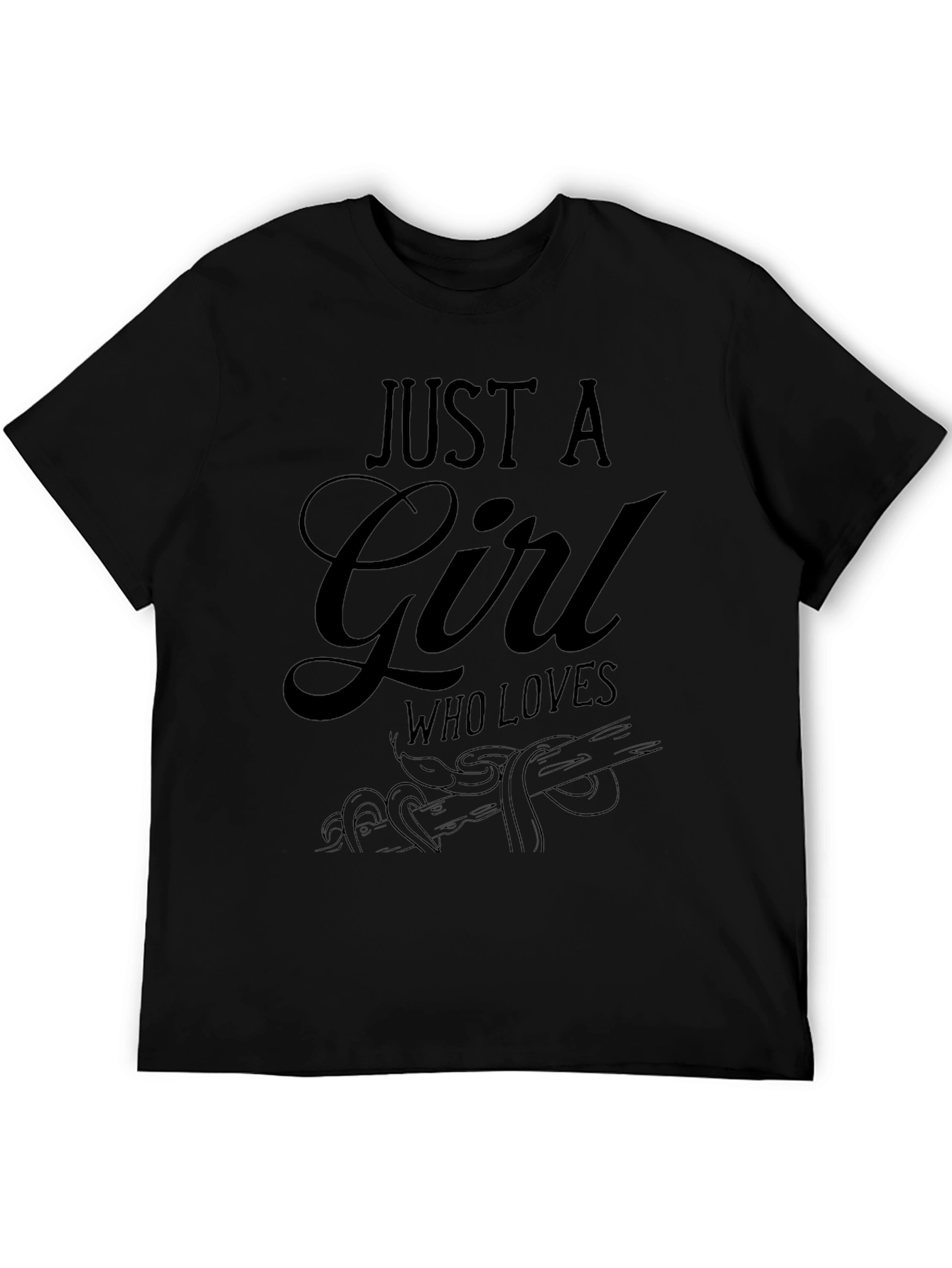 Just a Girl Who Loves Snakes Black T-Shirt