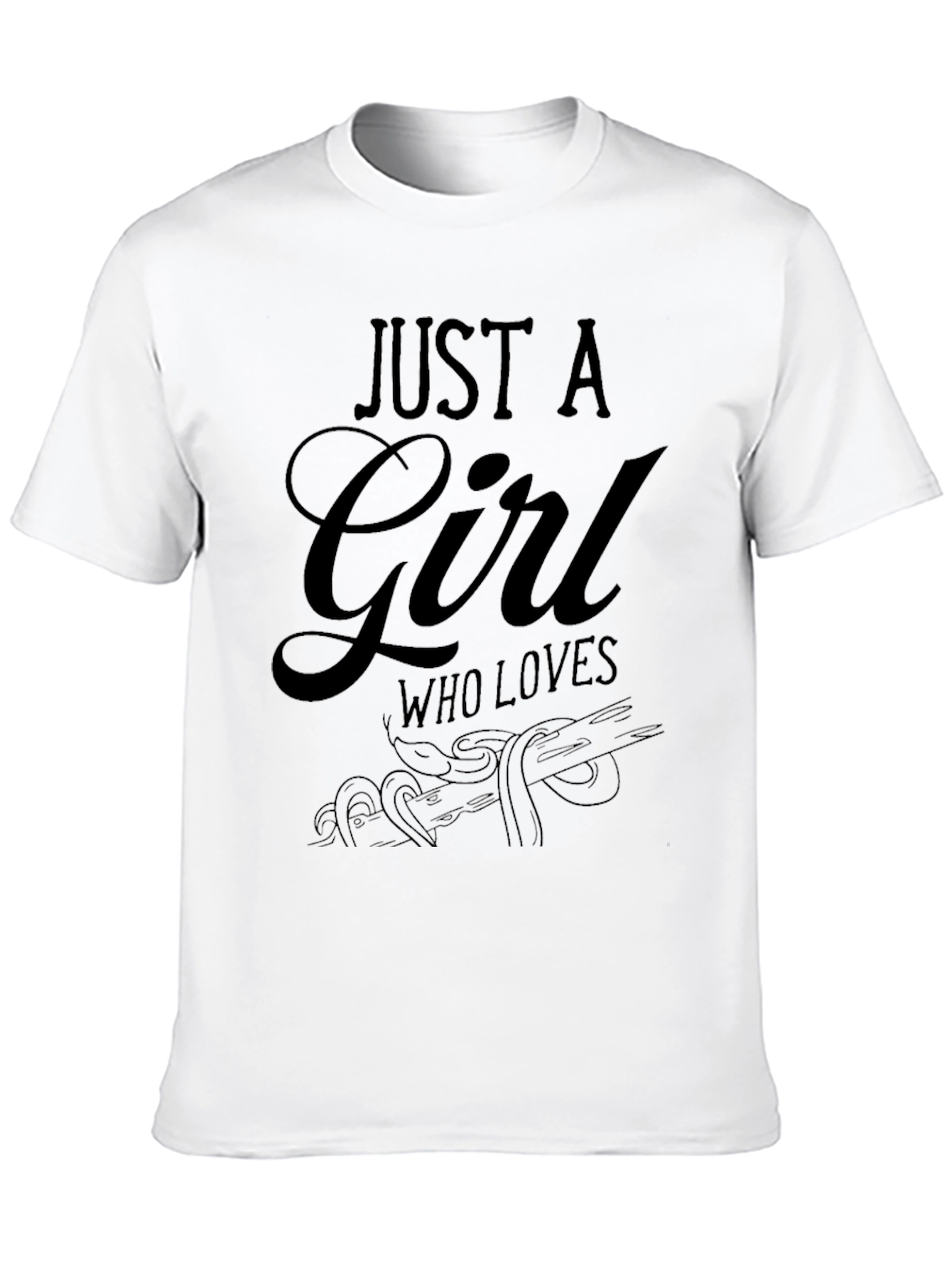 Just a Girl Who Loves Snakes Black T-Shirt