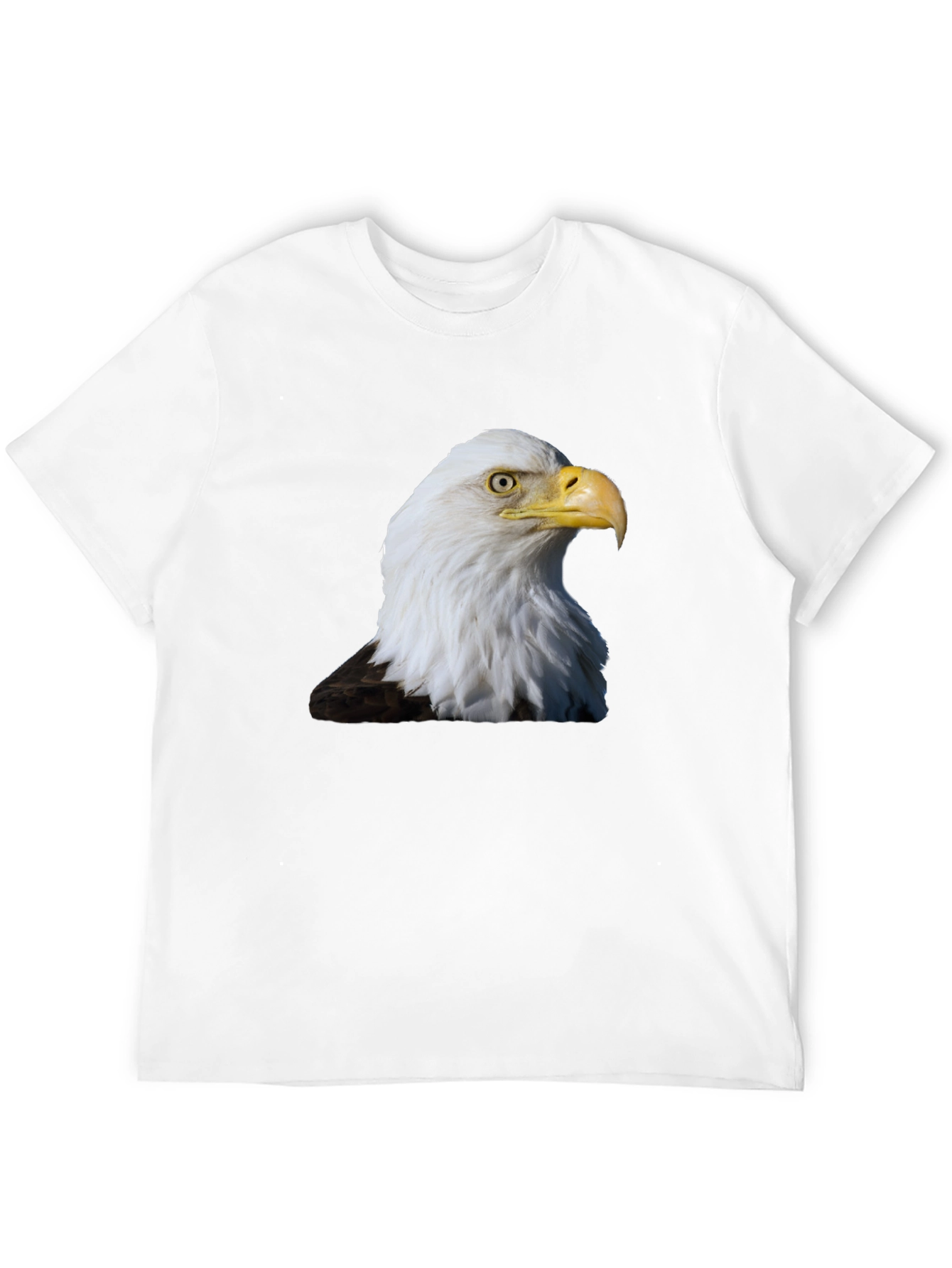 Bald Eagle Graphic Print T-Shirt - Black