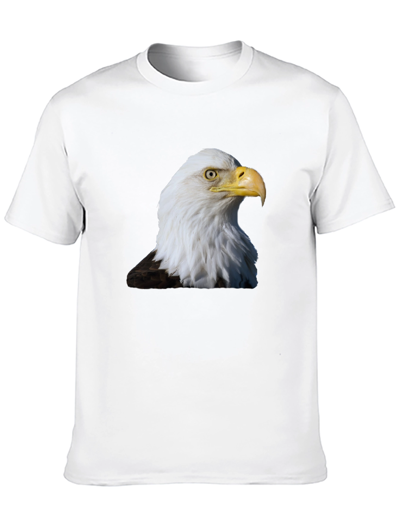 Bald Eagle Graphic Print T-Shirt - Black