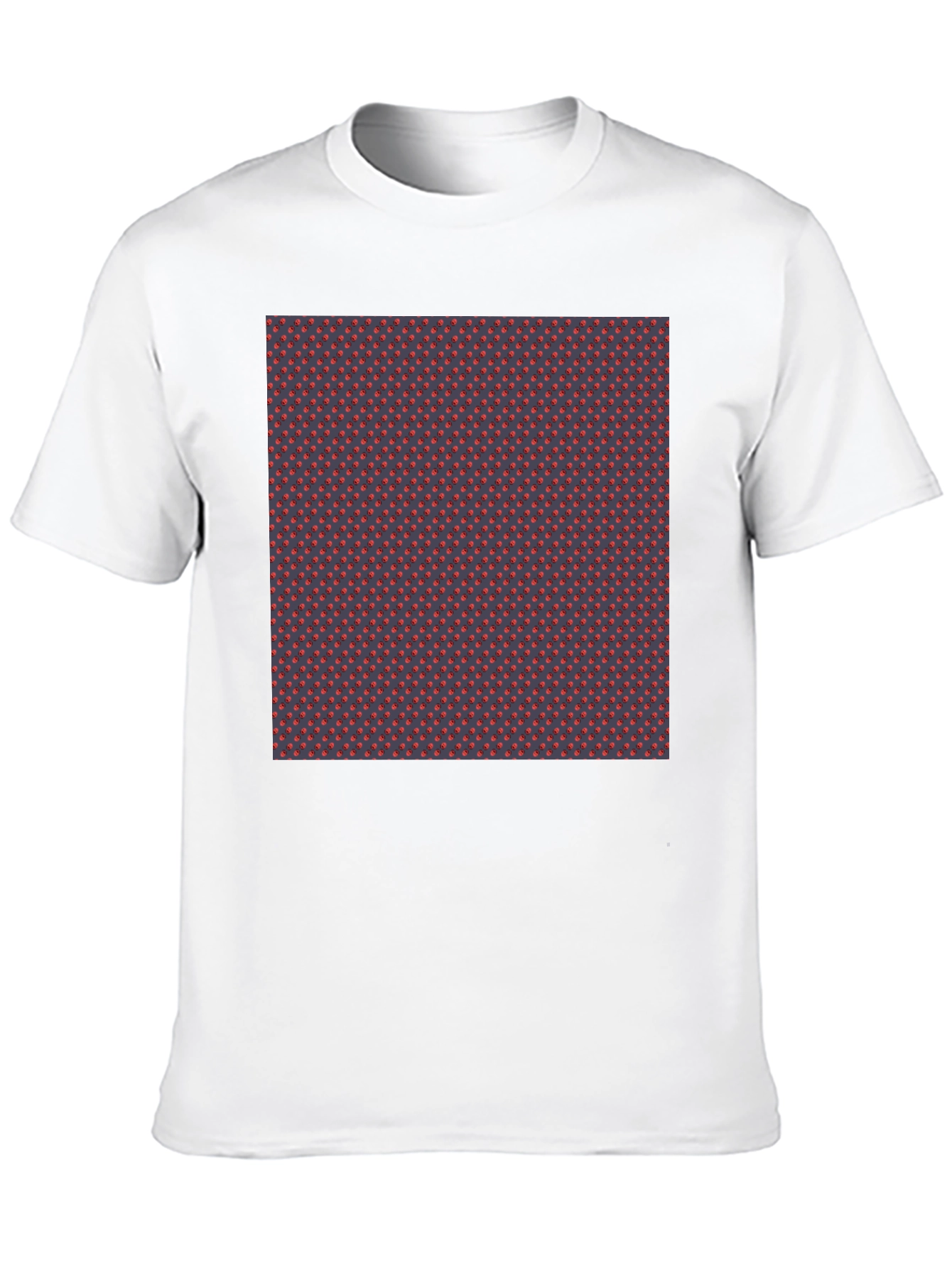 Patterned Tee - Stylish Black Crew Neck T-Shirt