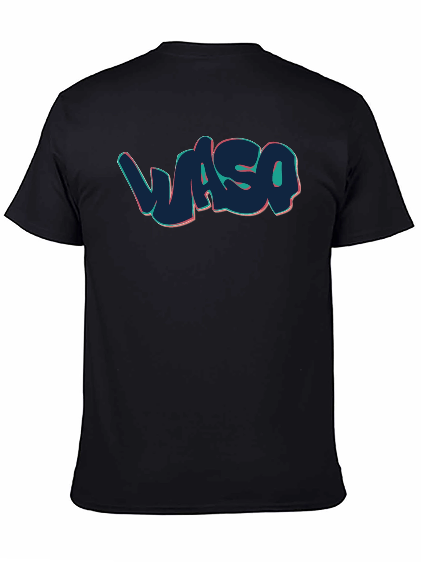 Waso Graffiti Style Black T-Shirt