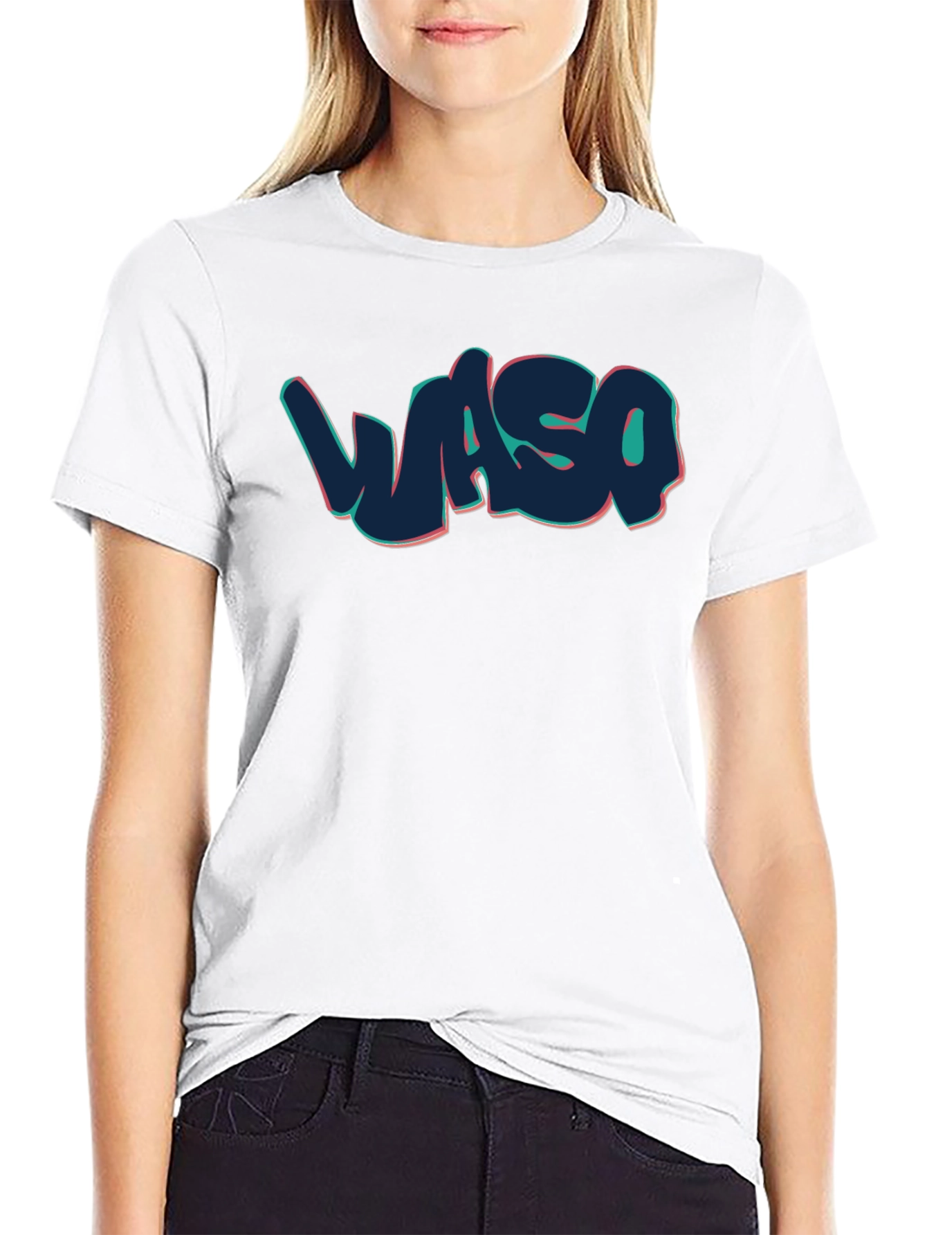 Waso Graffiti Style Black T-Shirt