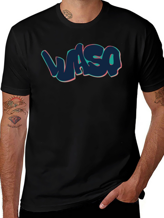 Waso Graffiti Style Black T-Shirt