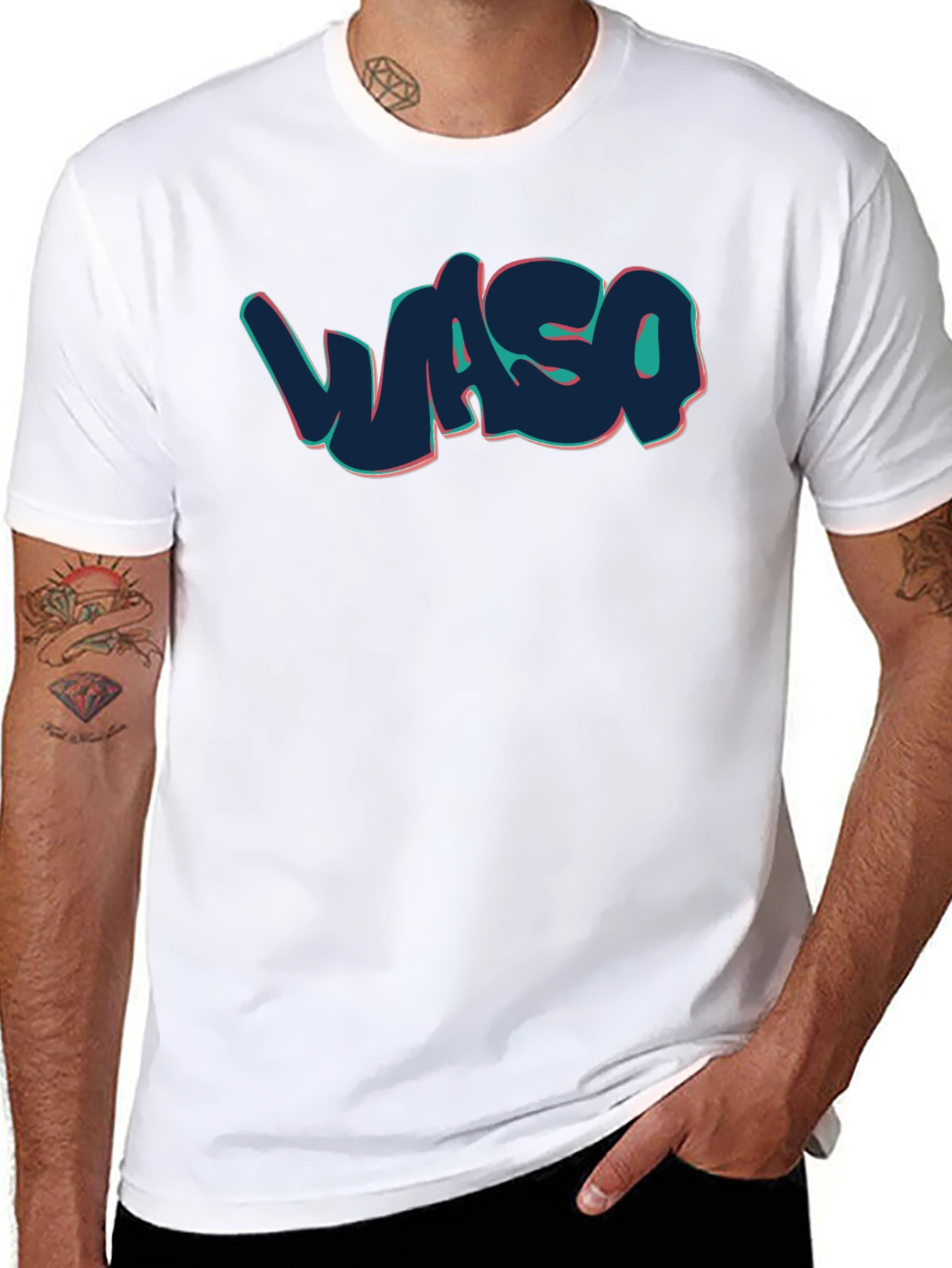 Waso Graffiti Style Black T-Shirt