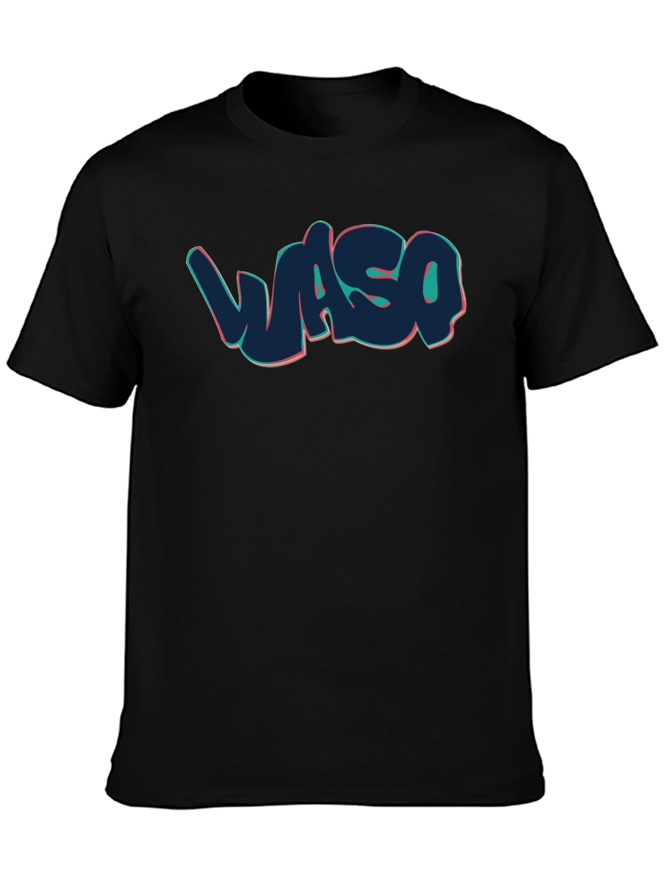Waso Graffiti Style Black T-Shirt