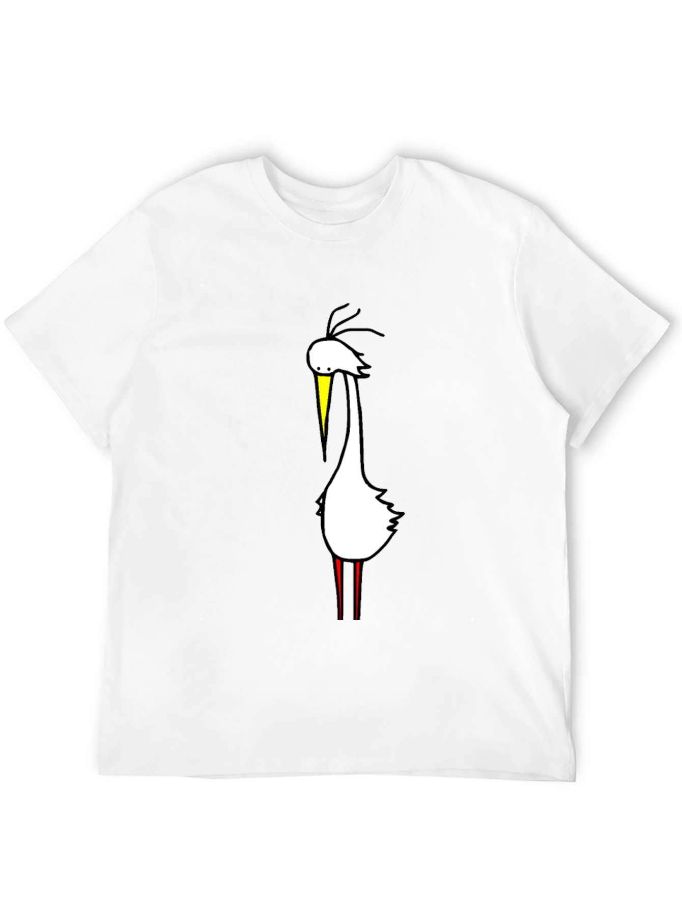 Mens Black T-Shirt with Bird Graphic