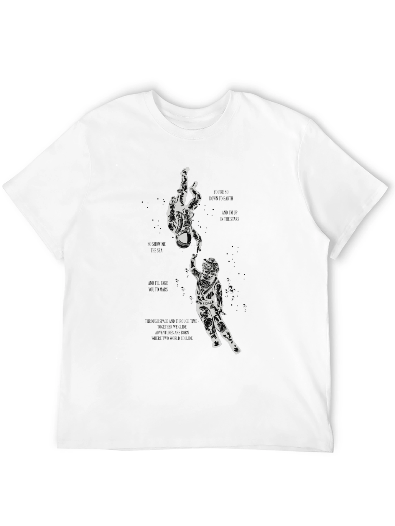 Astronaut Reach Graphic Tee - Space Lovers T-Shirt