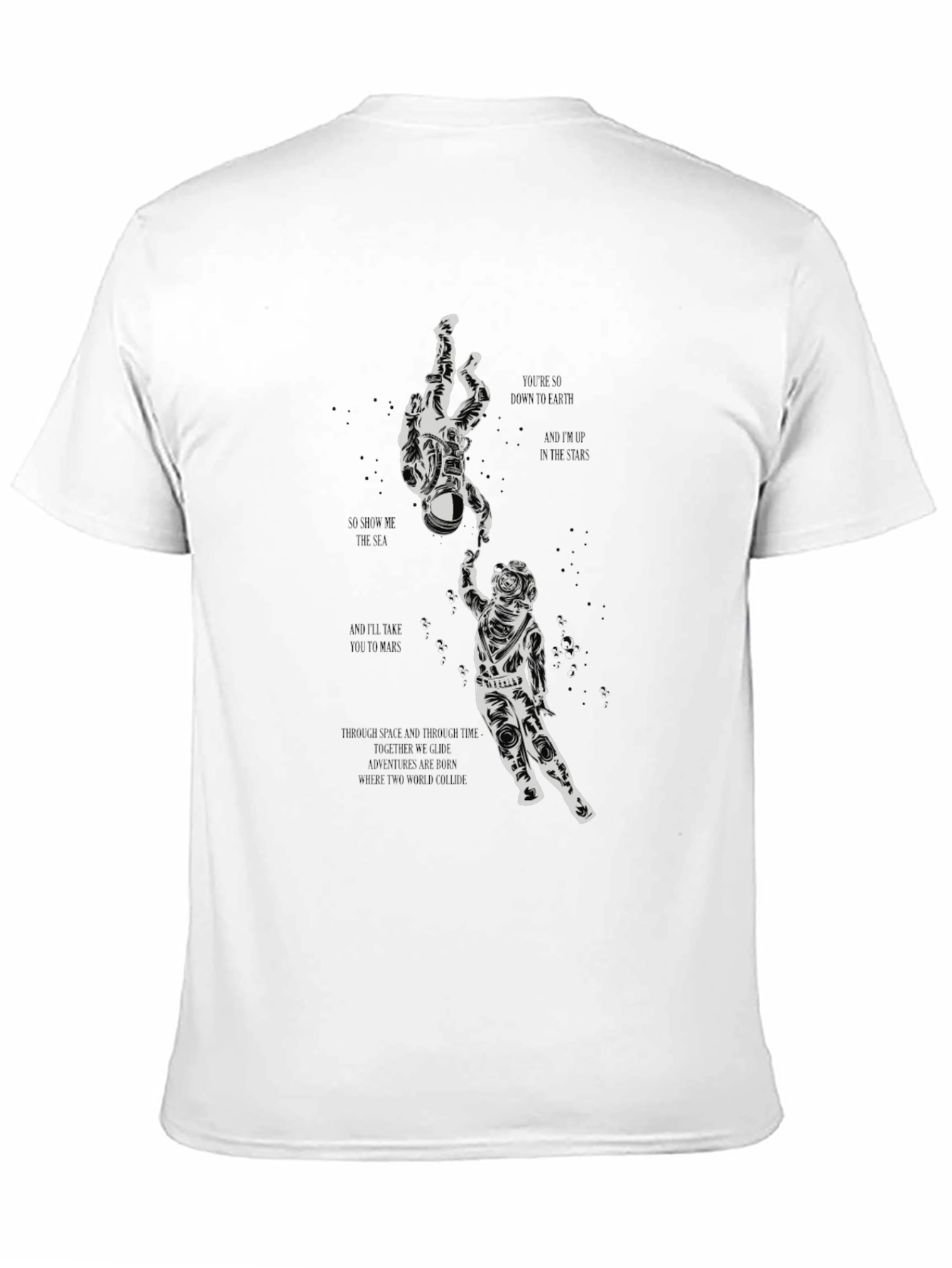 Astronaut Reach Graphic Tee - Space Lovers T-Shirt