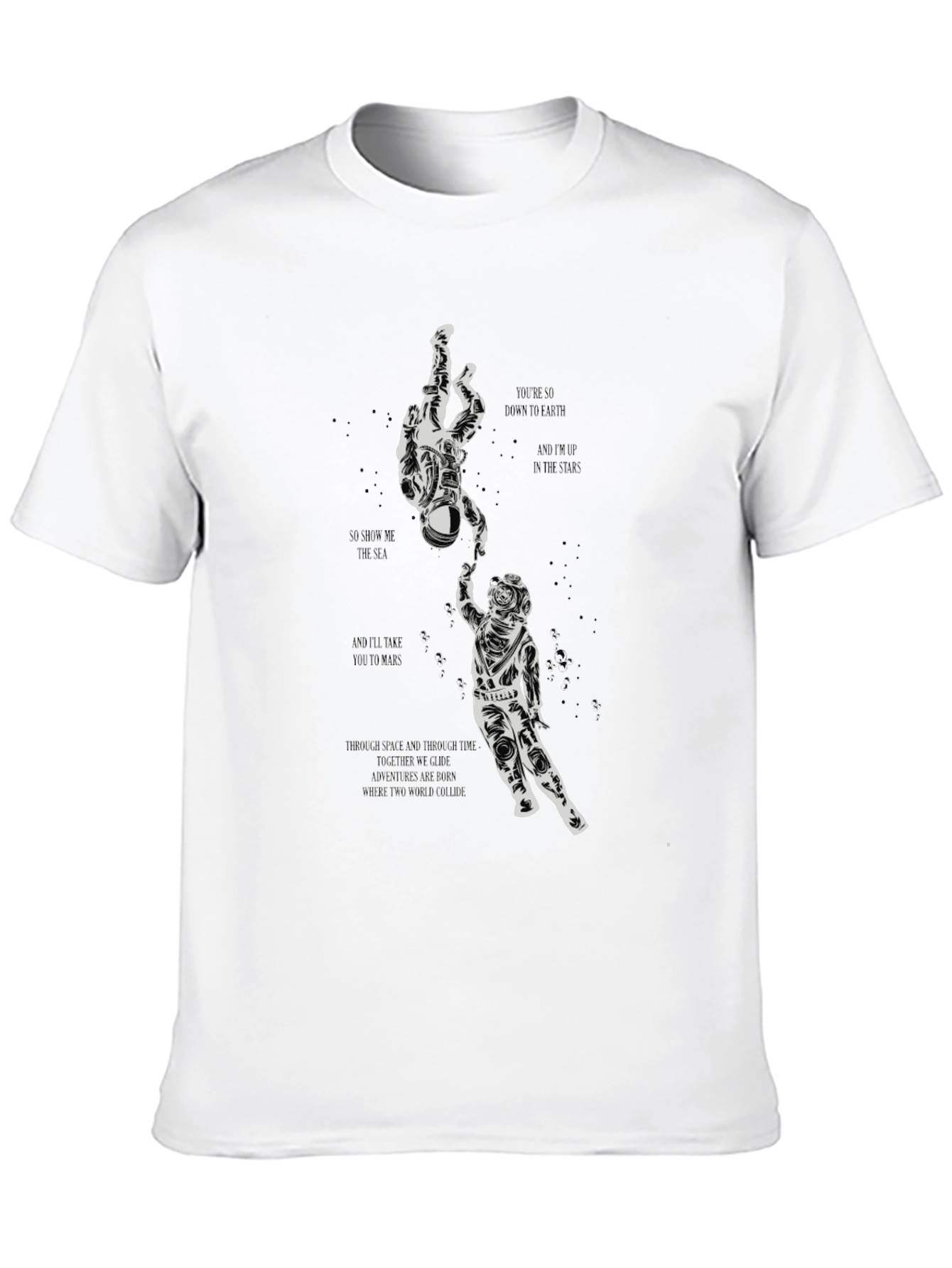 Astronaut Reach Graphic Tee - Space Lovers T-Shirt