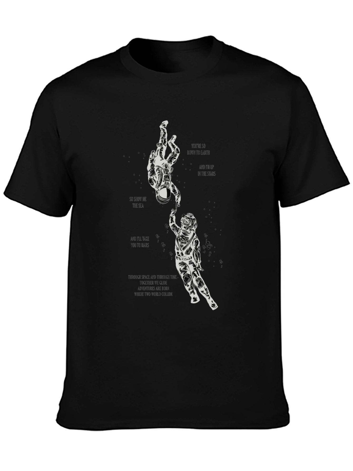 Astronaut Reach Graphic Tee - Space Lovers T-Shirt