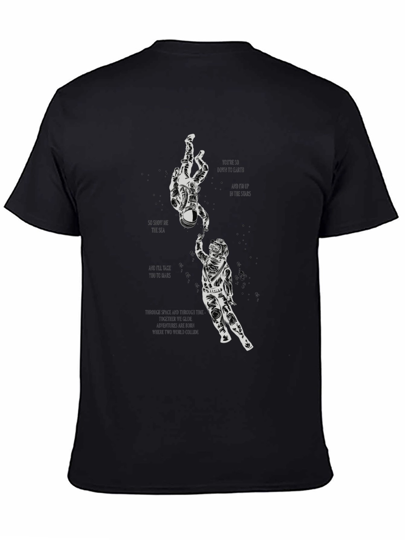 Astronaut Reach Graphic Tee - Space Lovers T-Shirt
