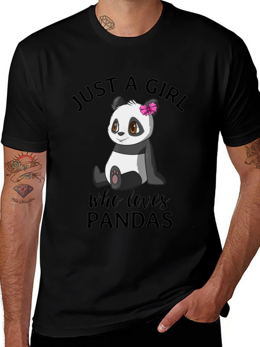 Cute Panda Girl T-Shirt: Just A Girl Who Loves Pandas